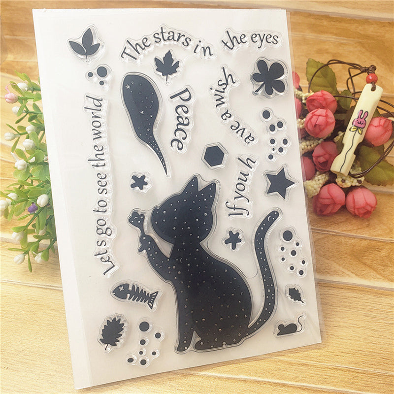 Kokorosa Cat Silhouette Clear Stamps