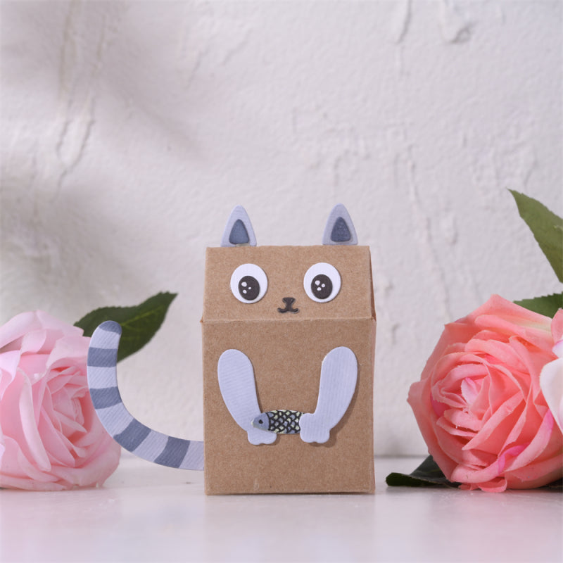 Kokorosa Cutting Dies With Cat Gift Box