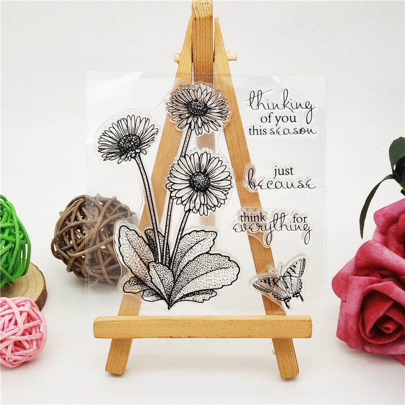 Kokorosa Daisy Flower Clear Stamps