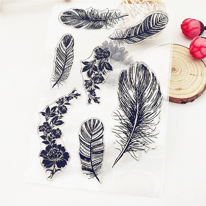 Kokorosa Feathers Combination Clear Stamps