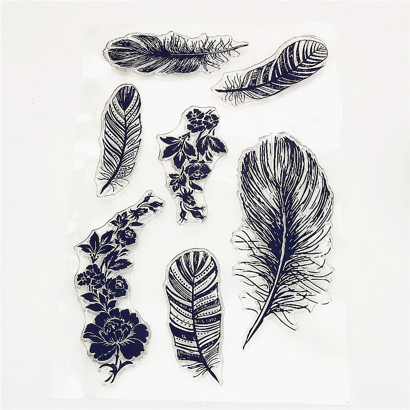 Kokorosa Feathers Combination Clear Stamps