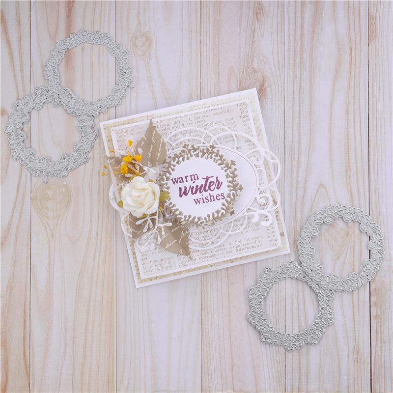 Kokorosa Four Circles Flower Frame Metal Cutting Dies