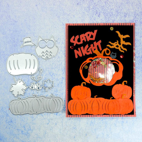 Kokorosa Halloween Owl & Pumpkin Metal Cutting Dies