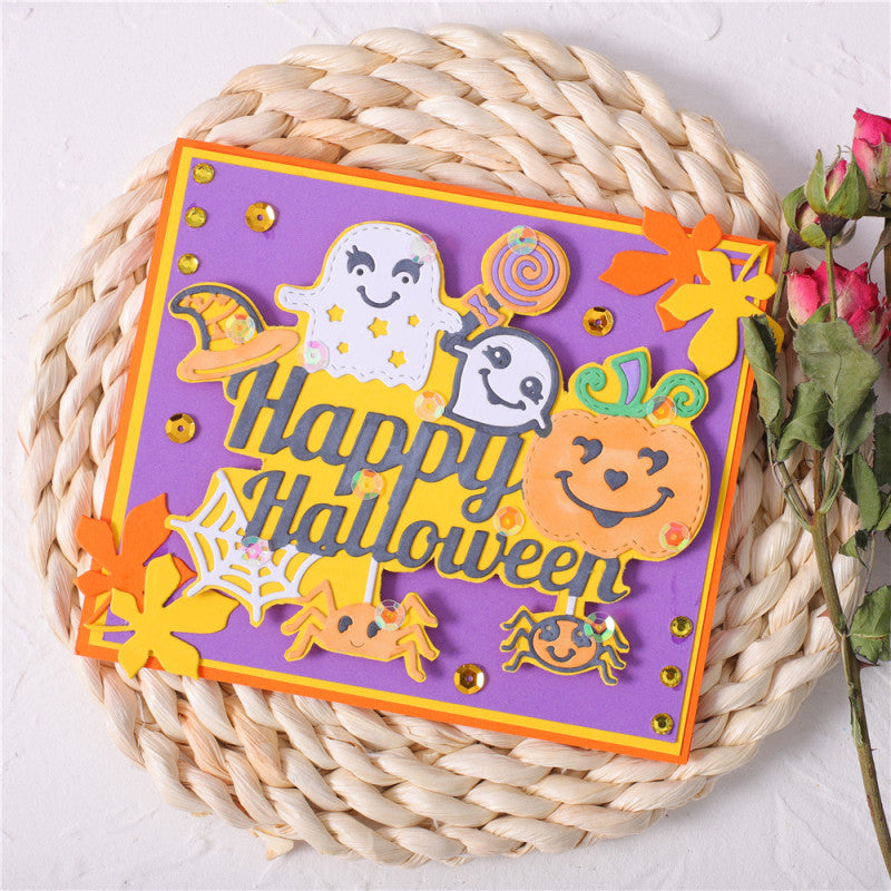 Kokorosa Happy Halloween Ghost & Pumpkin Metal Cutting Dies