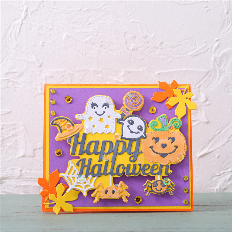 Kokorosa Happy Halloween Ghost & Pumpkin Metal Cutting Dies