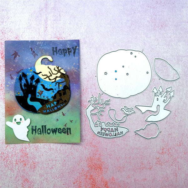 Kokorosa Happy Halloween in Pumpkin Shape Metal Cutting Dies