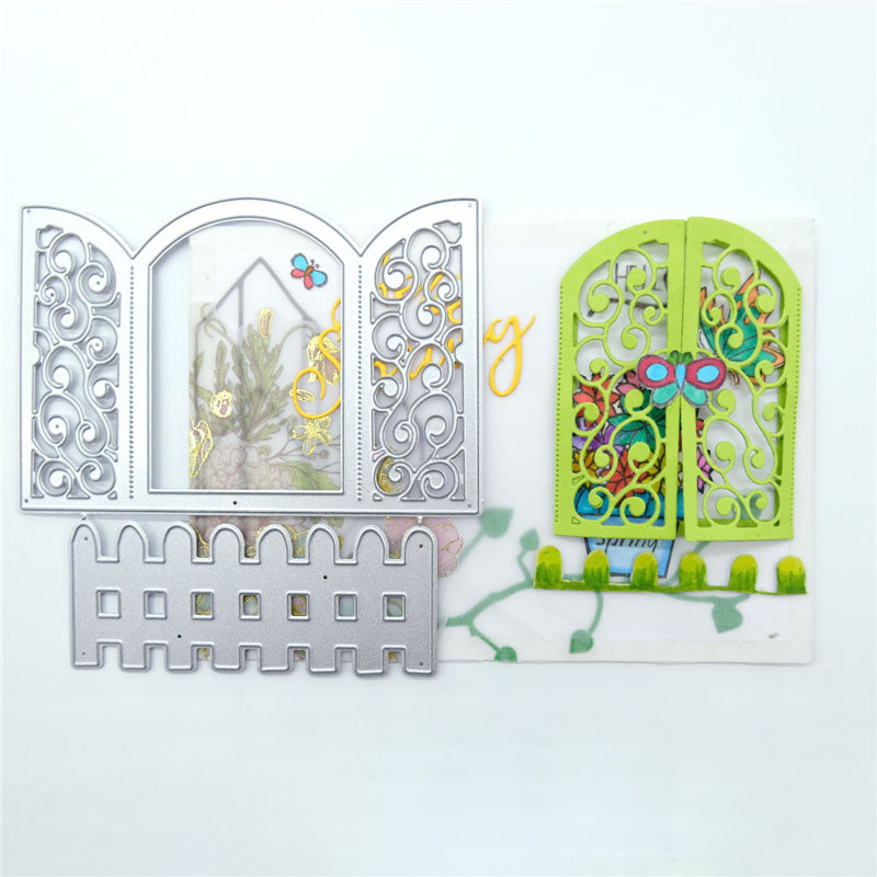 Kokorosa Lace Window Fence Metal Cutting Dies