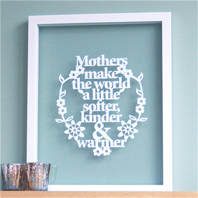 Kokorosa "Mothers Make the World a Little Softer Kinder and Warmer" Cutting Die