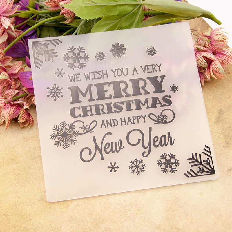 Kokorosa Merry Christmas Plastic Embossing Folder