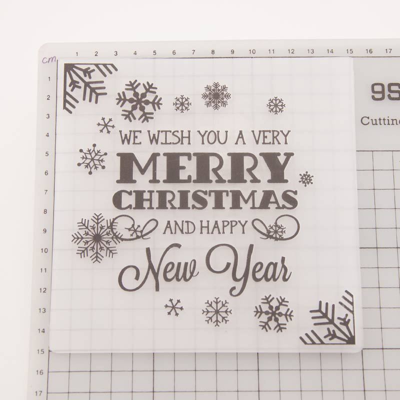 Kokorosa Merry Christmas Plastic Embossing Folder