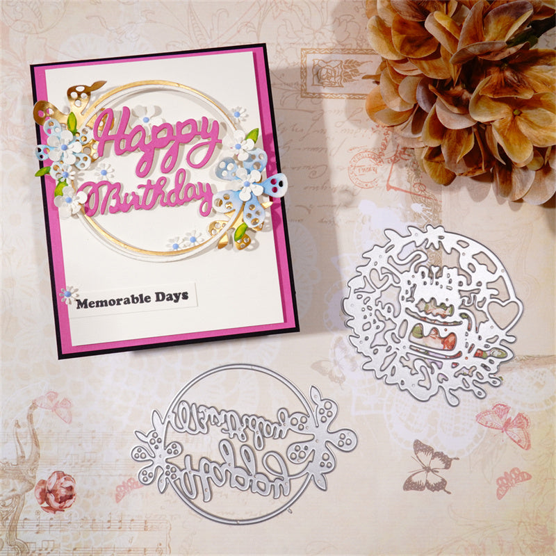 Kokorosa Metal Cutting Dies With 2pcs Birthday Border