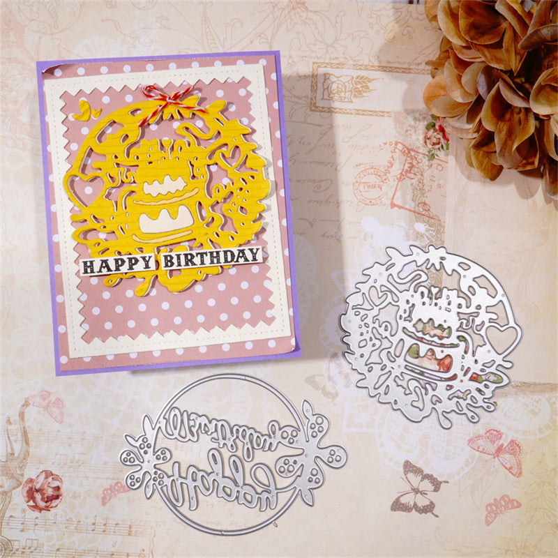 Kokorosa Metal Cutting Dies With 2pcs Birthday Border