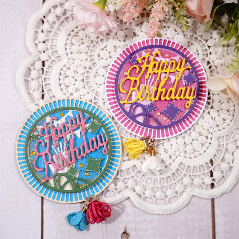 Kokorosa Metal Cutting Dies With 2pcs Round Birthday Border