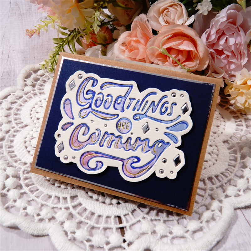 Kokorosa Metal Cutting Dies With 4pcs English Phrase Border