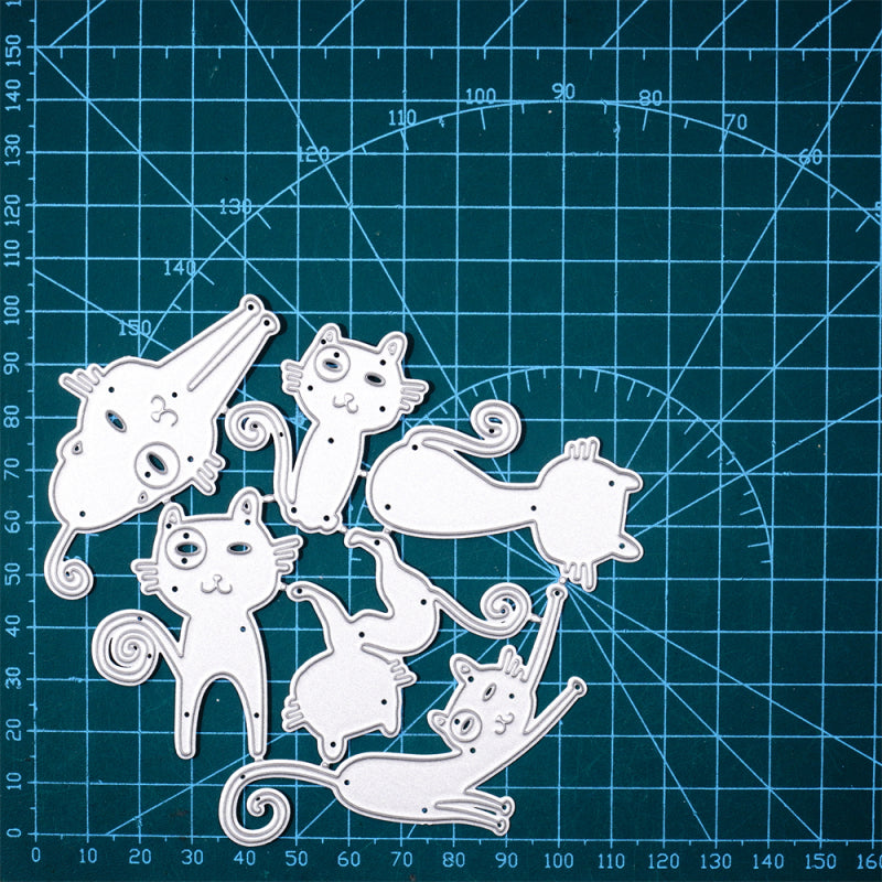 Kokorosa Metal Cutting Dies With 6pcs Lovely Cats