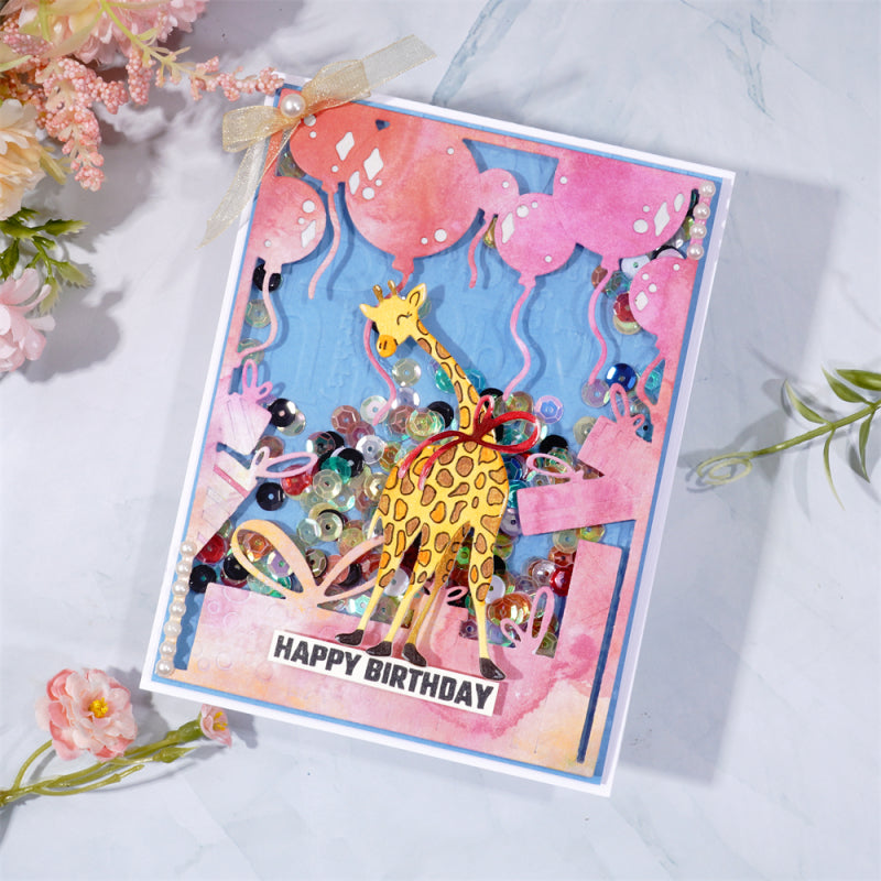 Kokorosa Metal Cutting Dies With Birthday Celebration Background Board