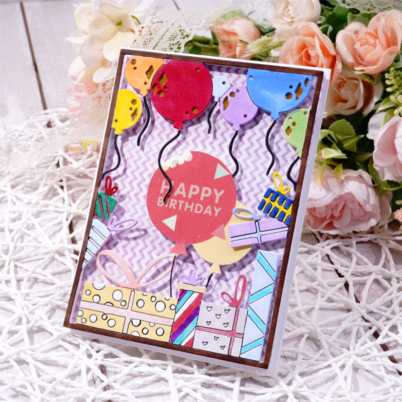 Kokorosa Metal Cutting Dies With Birthday Celebration Background Board