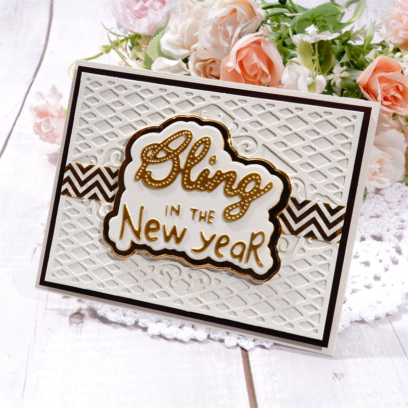 Kokorosa Metal Cutting Dies With "Bling In The New Year"