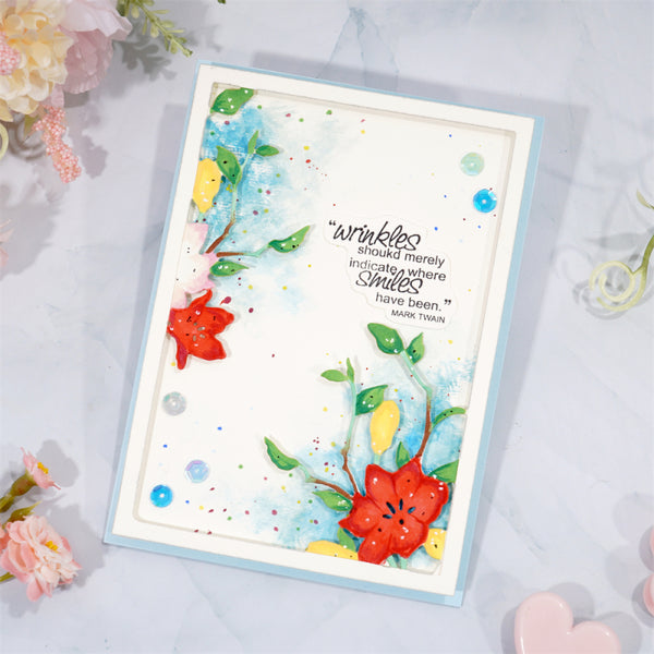 Kokorosa Metal Cutting Dies With Blooming Flower Frame Border