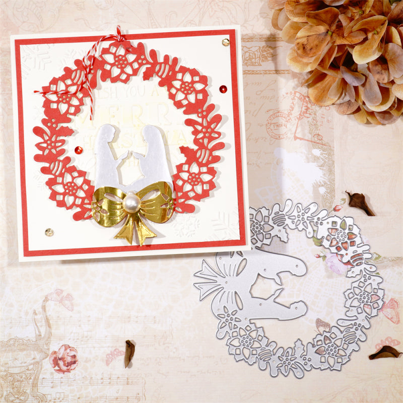 Kokorosa Metal Cutting Dies With Christmas Blessing Border