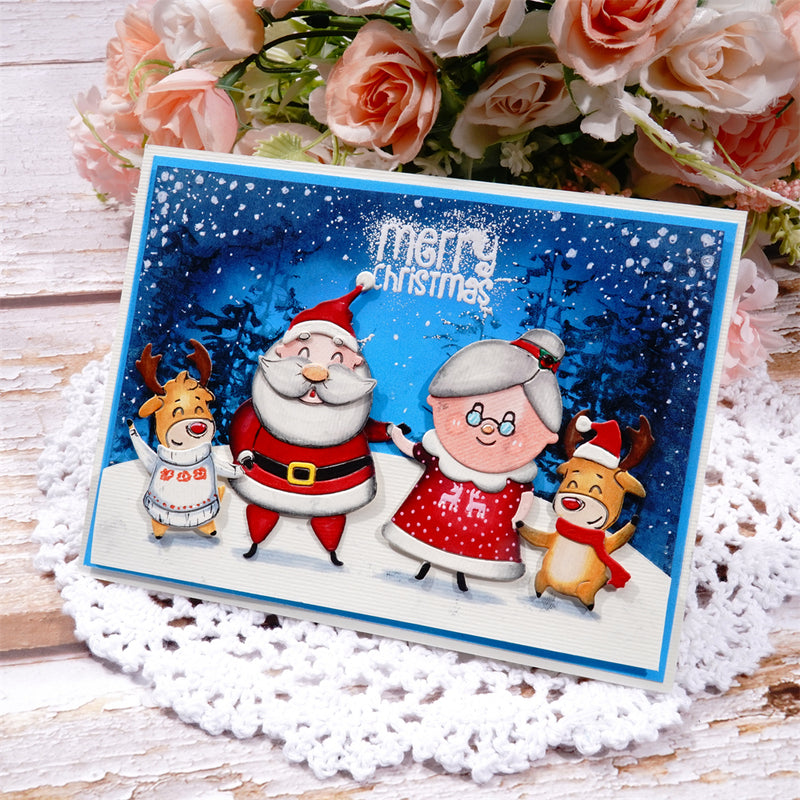 Kokorosa Metal Cutting Dies With Christmas Family