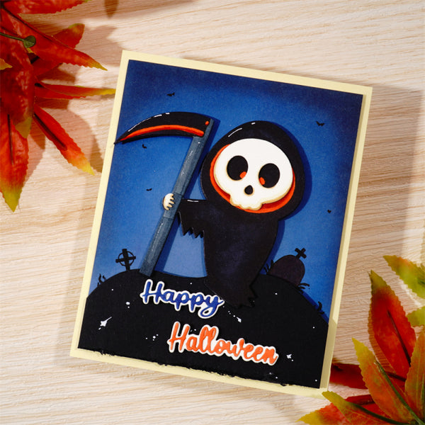 Kokorosa Metal Cutting Dies With Cute Grim Reaper