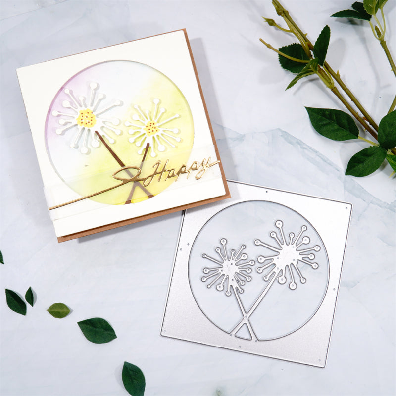 Kokorosa Metal Cutting Dies With Dandelion Border