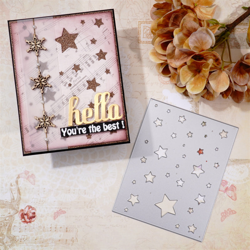 Kokorosa Metal Cutting Dies With Little Star Background Board