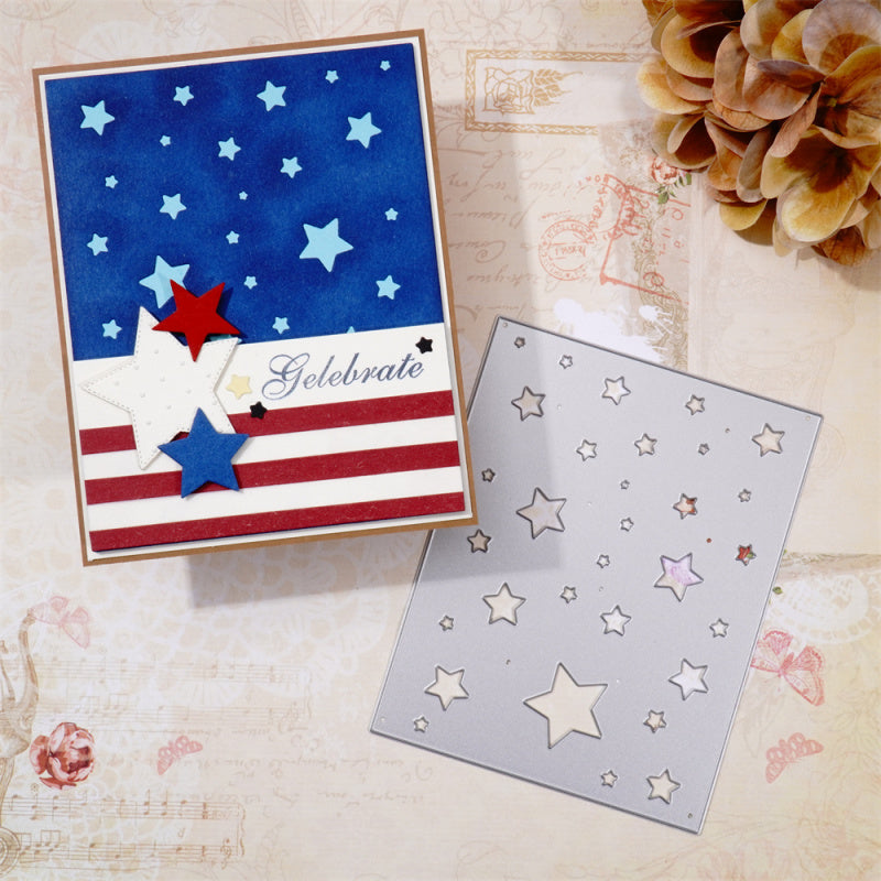 Kokorosa Metal Cutting Dies With Little Star Background Board