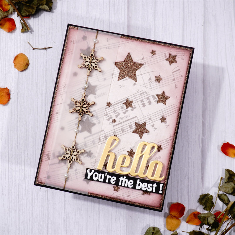 Kokorosa Metal Cutting Dies With Little Star Background Board