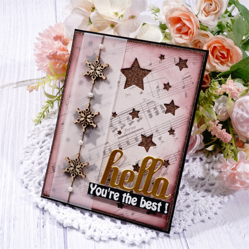 Kokorosa Metal Cutting Dies With Little Star Background Board