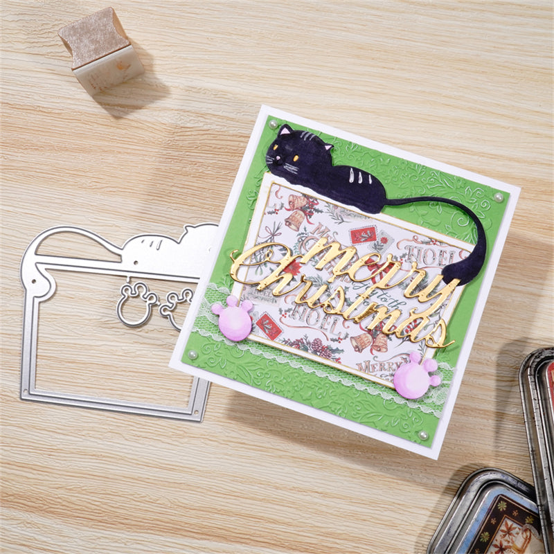 Kokorosa Metal Cutting Dies With Lovely Cat Photo Frame