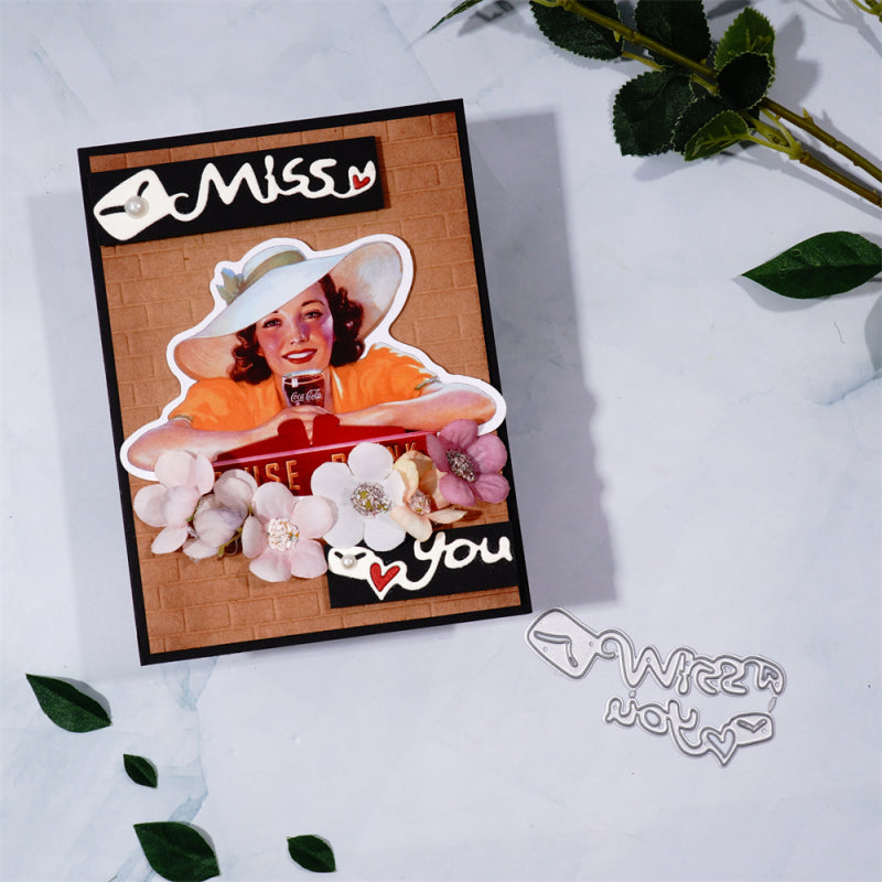 Kokorosa Metal Cutting Dies With Miss You Word