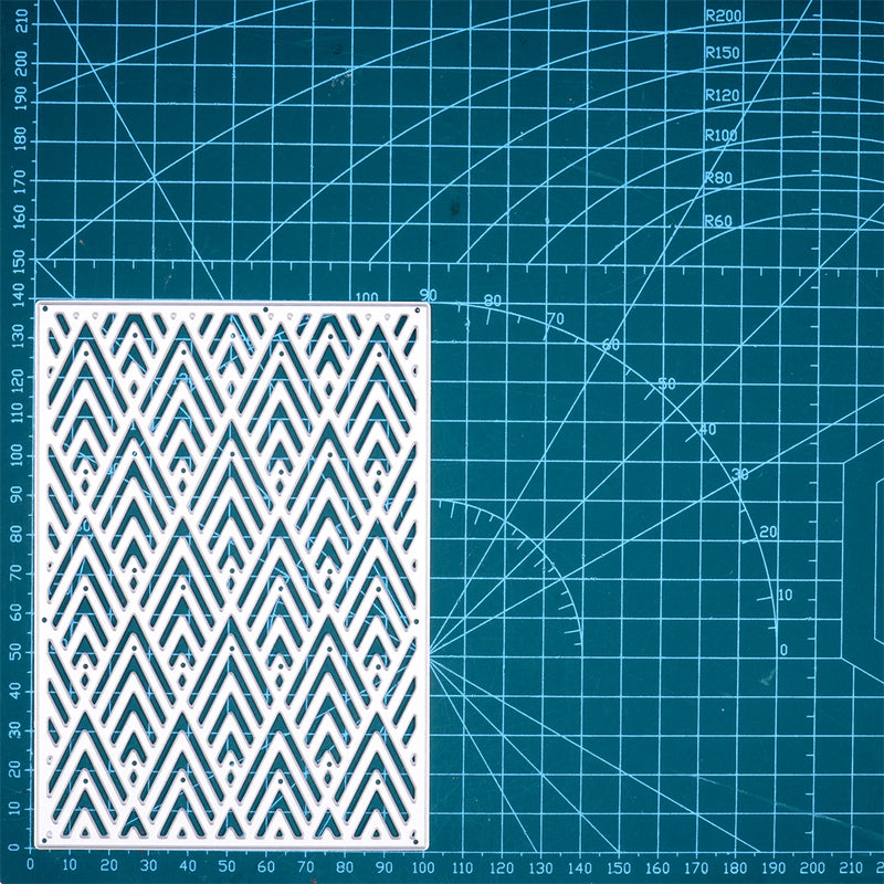 Kokorosa Metal Cutting Dies With Polyline Pattern Background Board