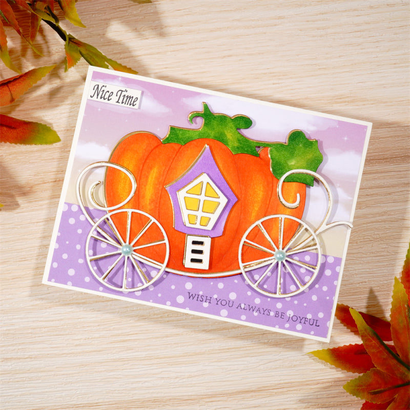 Kokorosa Metal Cutting Dies With Pumpkin Carriage