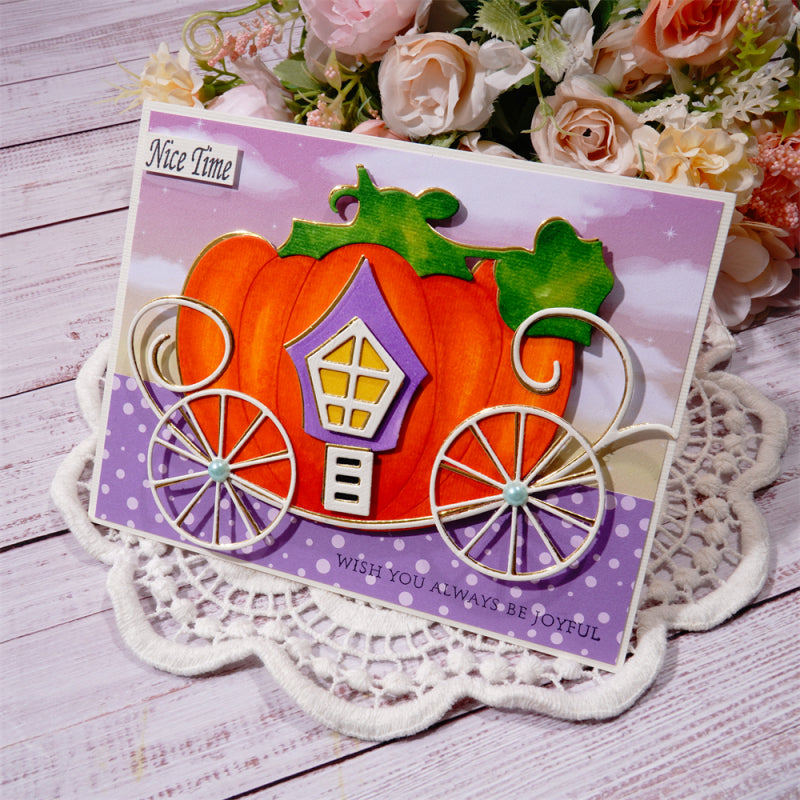 Kokorosa Metal Cutting Dies With Pumpkin Carriage