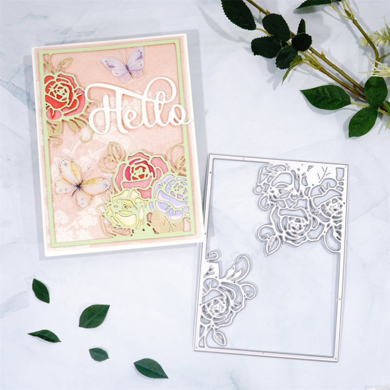 Kokorosa Metal Cutting Dies With Roses Border