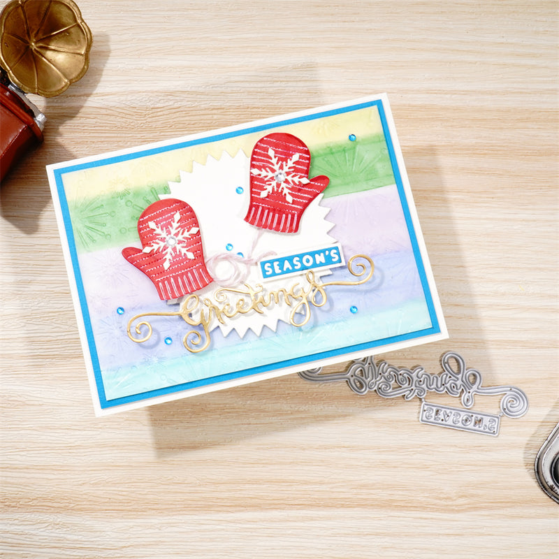 Kokorosa Metal Cutting Dies With "SEASON'S Greetings" Word