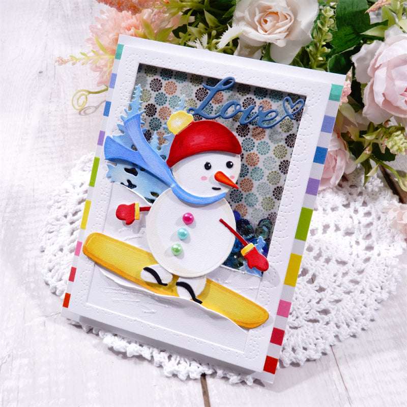 Kokorosa Metal Cutting Dies With Skiing Snowman