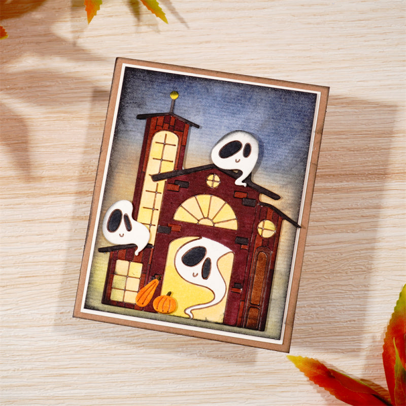 Kokorosa Metal Cutting Dies With Spooky Ghost House