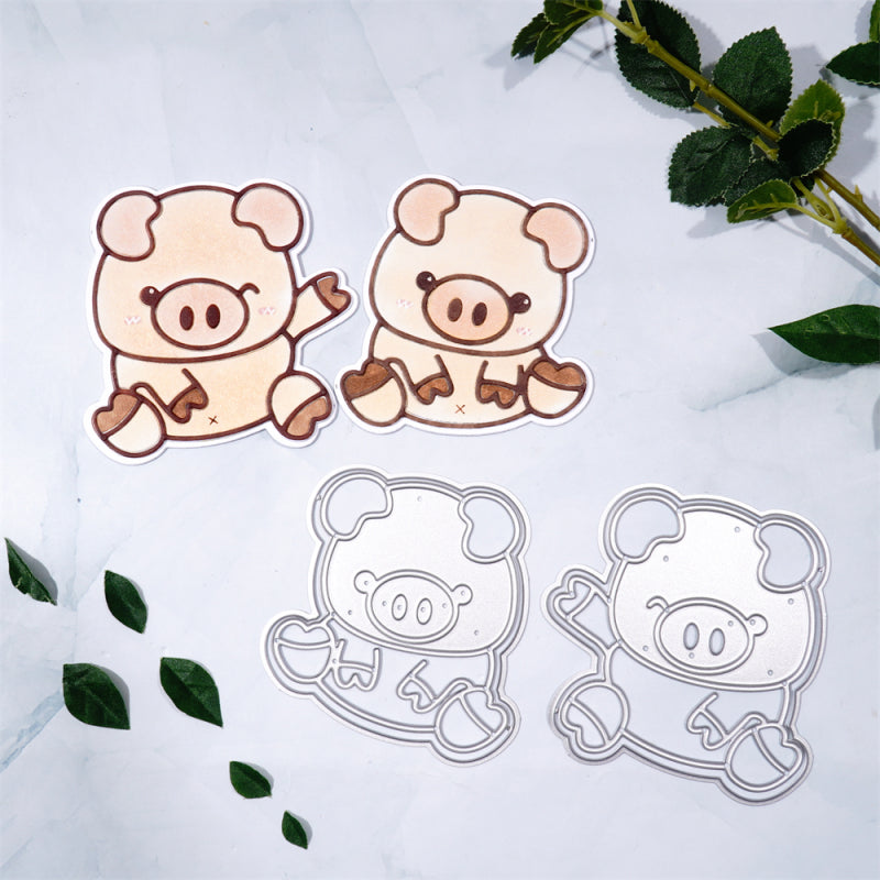 Kokorosa Metal Cutting Dies With Two Lovely Piggies