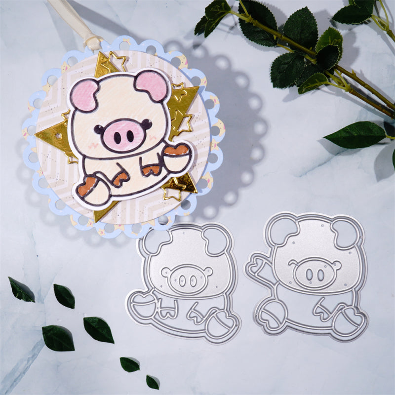 Kokorosa Metal Cutting Dies With Two Lovely Piggies