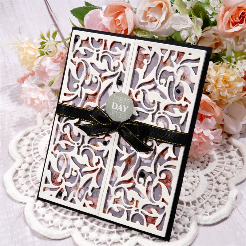 Kokorosa Metal Cutting Dies With Vines Rectangle Border