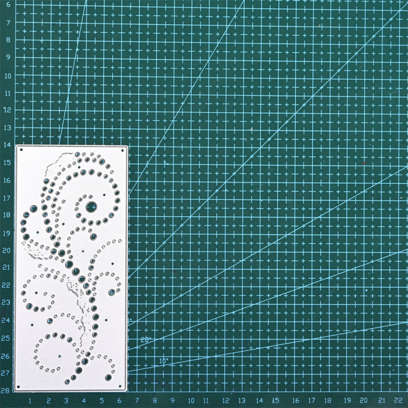 Kokorosa Metal Cutting Dies With Wave Dot Pattern Background Board
