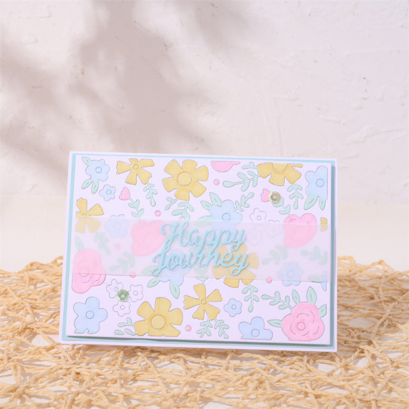 Kokorosa Metal Cutting Dies with Flower Background Board