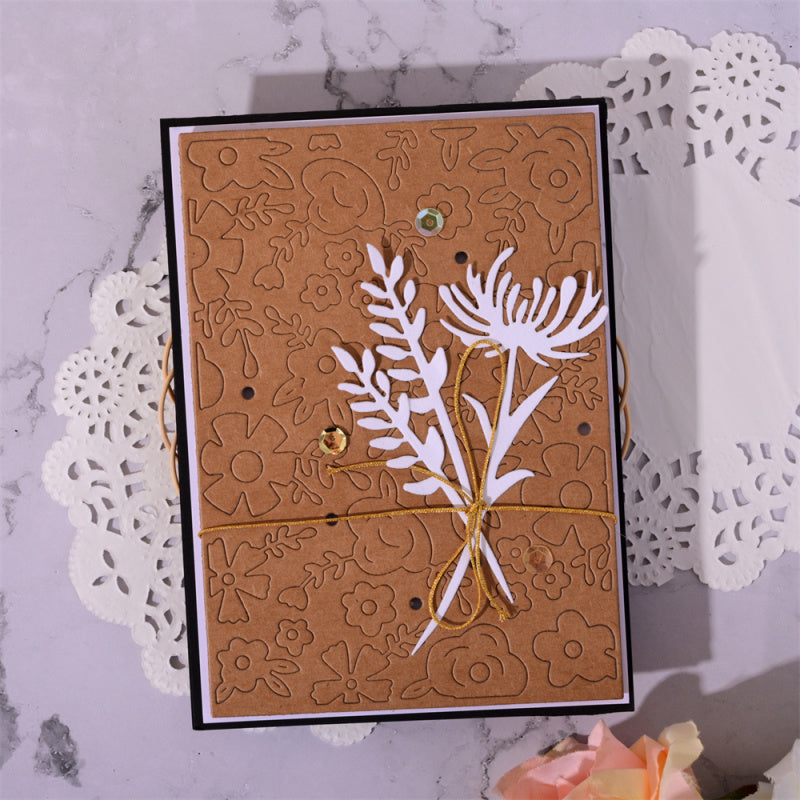 Kokorosa Metal Cutting Dies with Flower Background Board