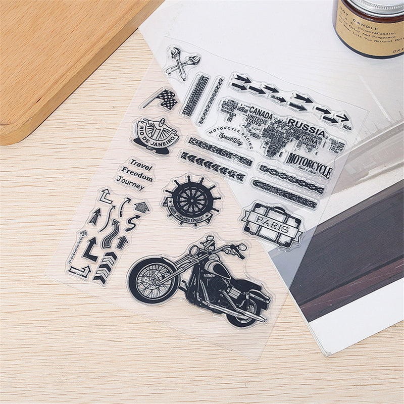 Kokorosa Motorbike Traveling Clear Stamps