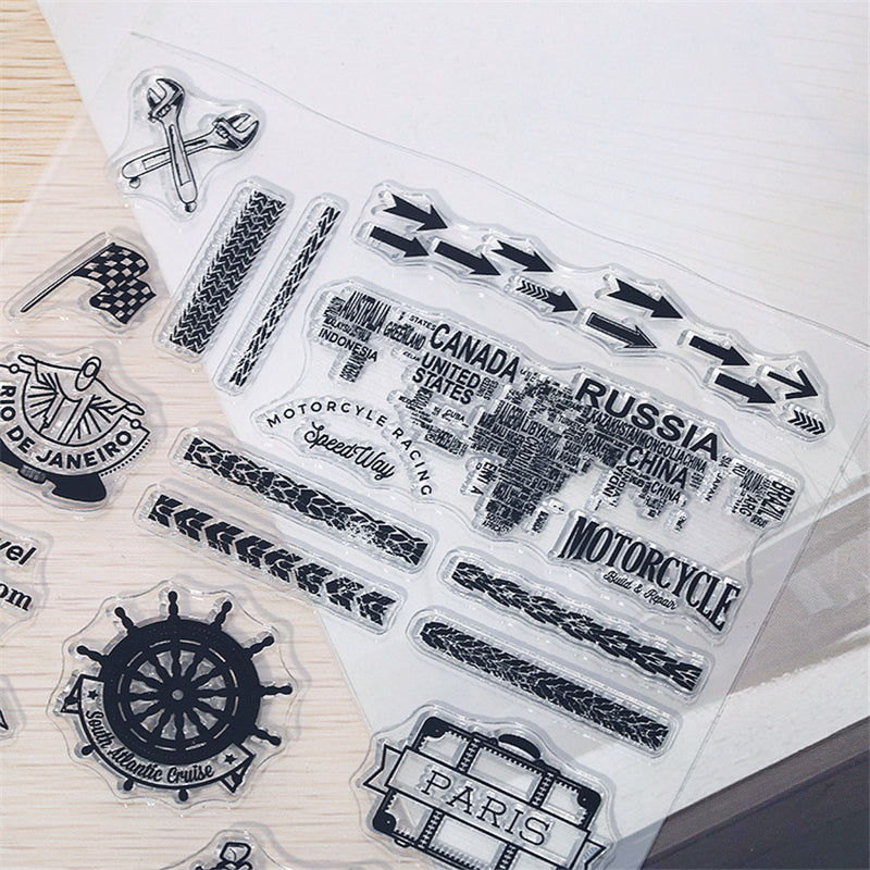 Kokorosa Motorbike Traveling Clear Stamps