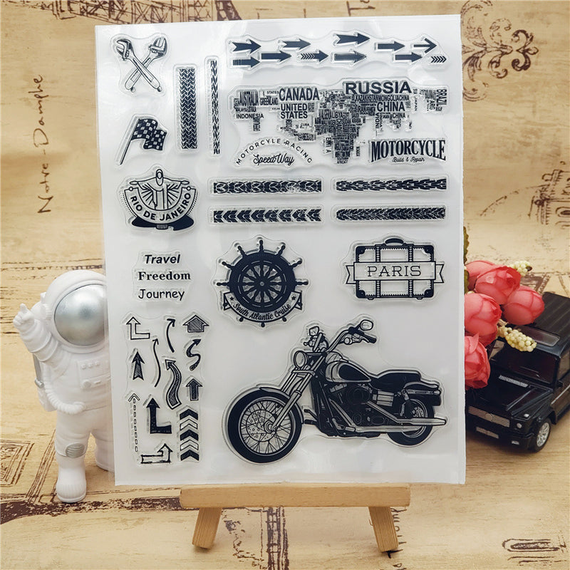 Kokorosa Motorbike Traveling Clear Stamps