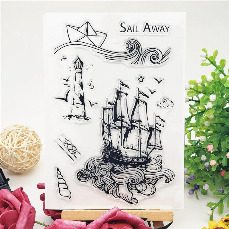 Kokorosa Sailing Ship Clear Stamps